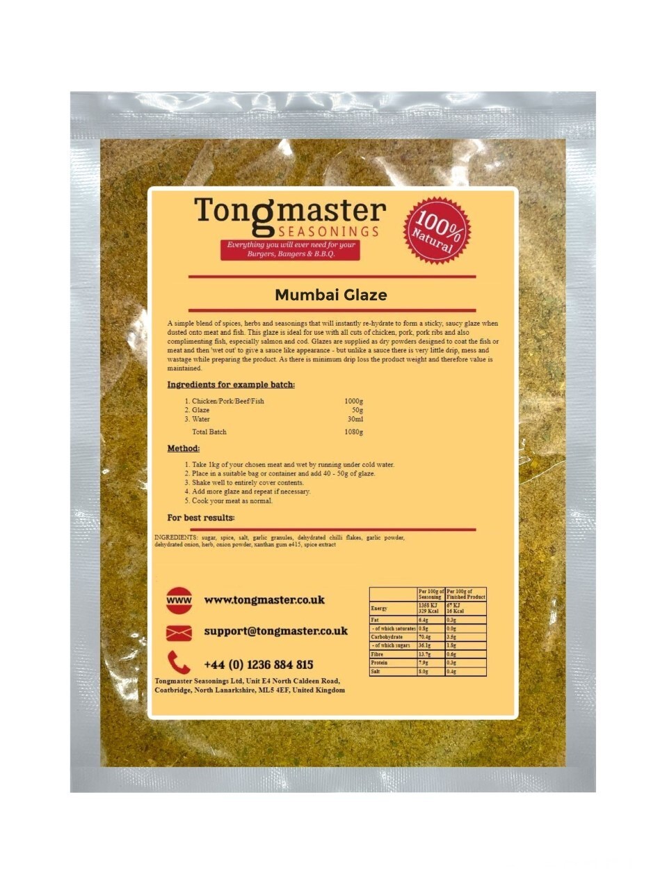Mumbai Glaze - Meat Rub -  200g (Gluten Free)