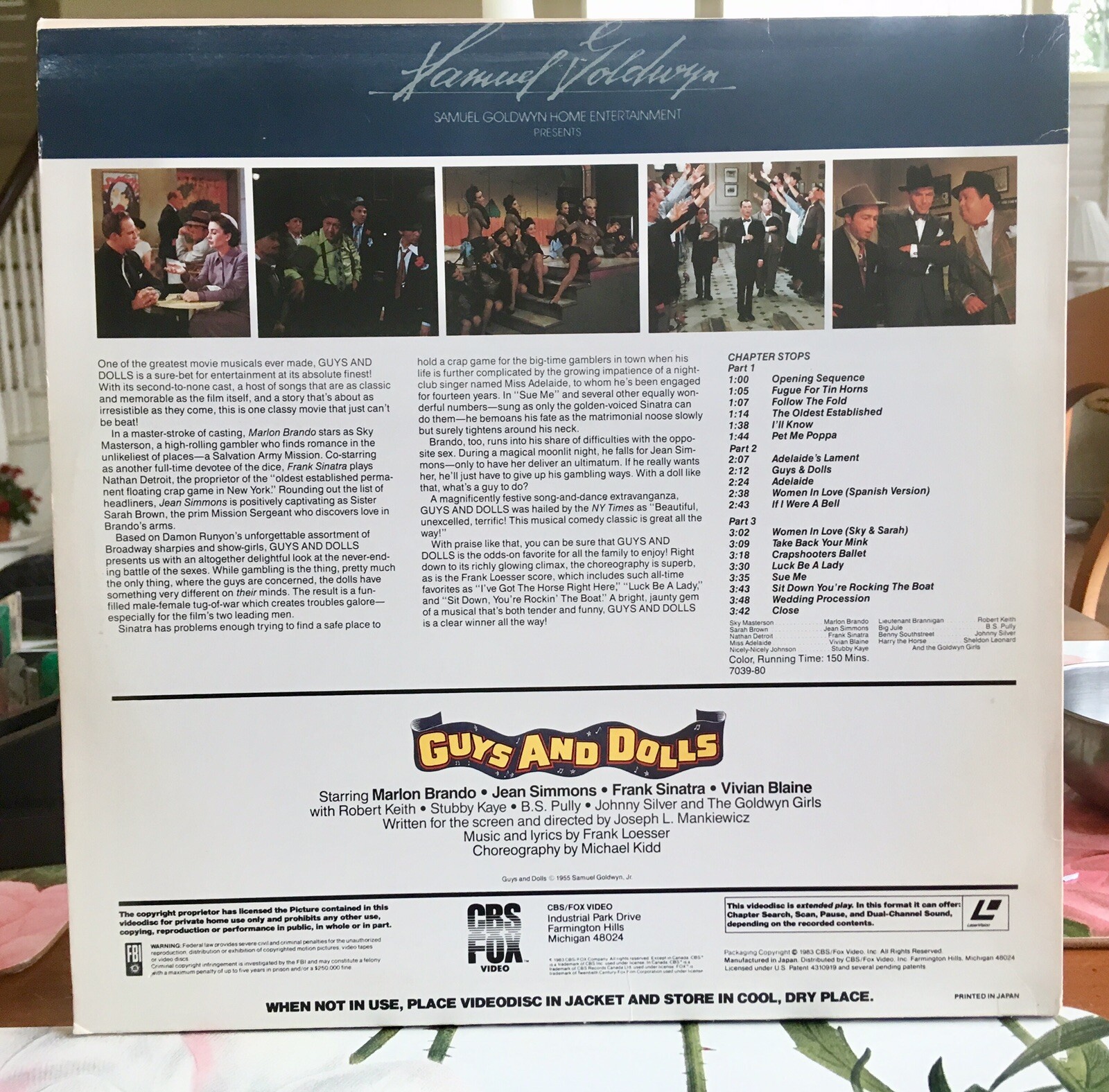 Laser Disc Guys And Dolls Marlon Brando Frank Sinatra 152mins 1995 Like New eBay