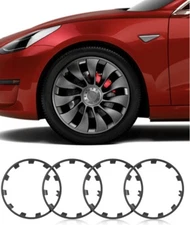 Evooor 4x Tesla Model Y 21'' Wheel Rim Protector for Uberturbine Matte Black