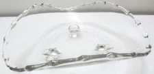 Vintage Fostoria Glass Century 3 Toed Tidbit Serving Dish Upturned Edge 7 1/4" D