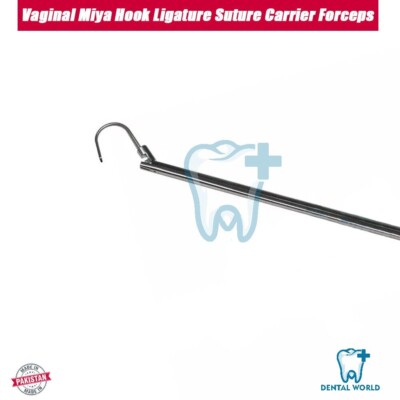 Vaginal Miya Hook Ligature Suture Carrier Forceps | eBay