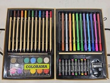 Colorama Color Travel Kit w/Colored Pencils, Markers, Oil Pastels Paint