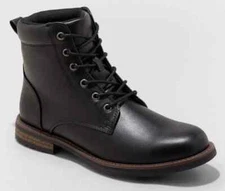 New Goodfellow & Co Men's Jeffrey Lug Combat Boots, Black or Brown, Sizes 7-13
