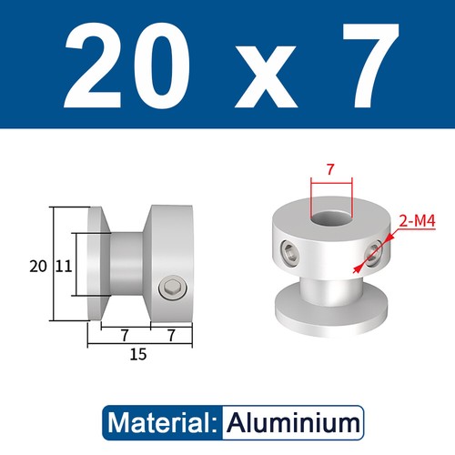 OD 20mm-100mm Aluminium V-Groove Pulley With Fixed Screw for 5mm/6mm Width Belt - Picture 15 of 69