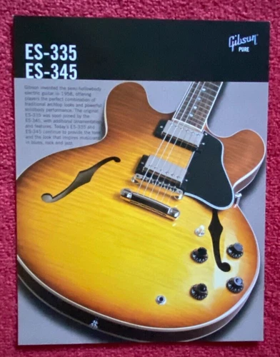 RARE - Original GIBSON "ES-335 / ES-345” Brochure- MINT!