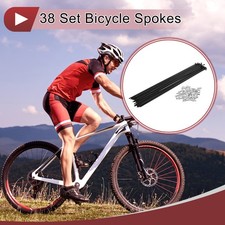 38 Set 14G Bicycle Spoke 238 mm 14G Bike Wheel Spoke Carbon Steel Black