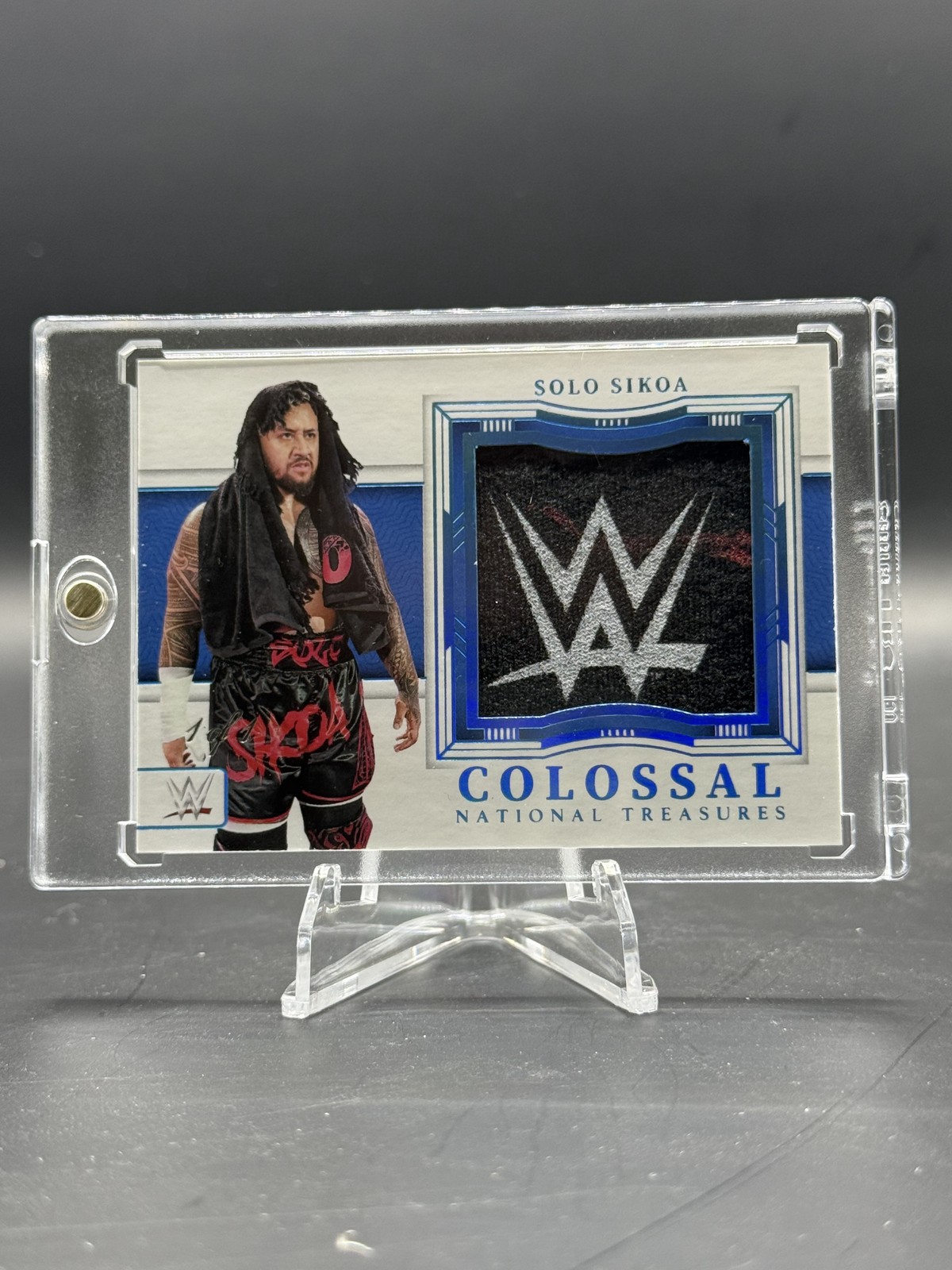 2024 Panini National Treasures WWE Solo Sikoa Colossal Materials Platinum 1/1