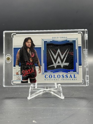 2024 Panini National Treasures WWE Solo Sikoa Colossal Materials Platinum 1/1