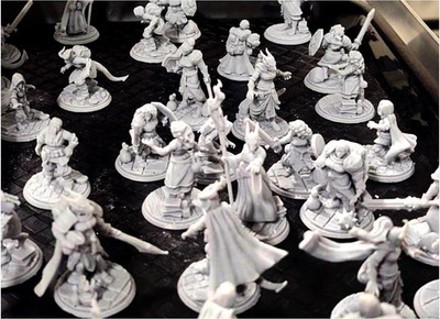 Custom Printed D&D Miniatures Female & Male, Multiples Races, Multiple Classes
