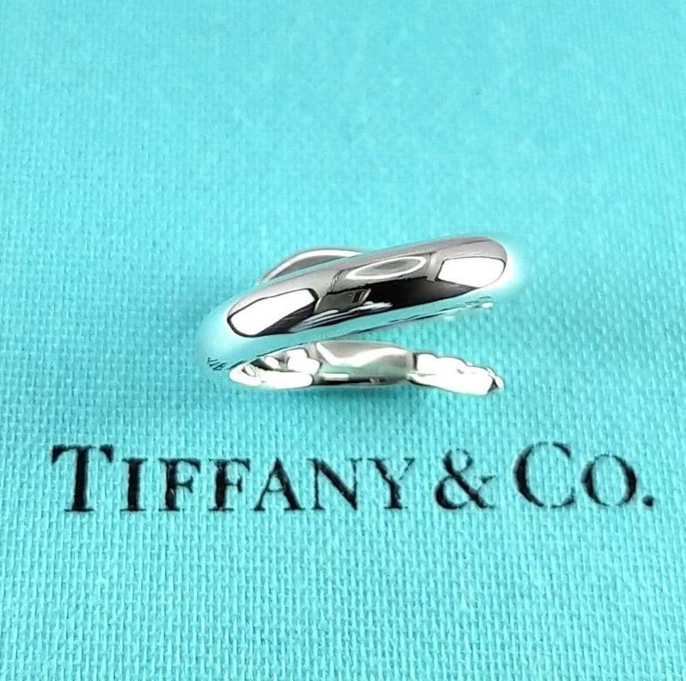 Authentic Tiffany & Co. Elsa Peretti Snake Ring Sterling Silver
