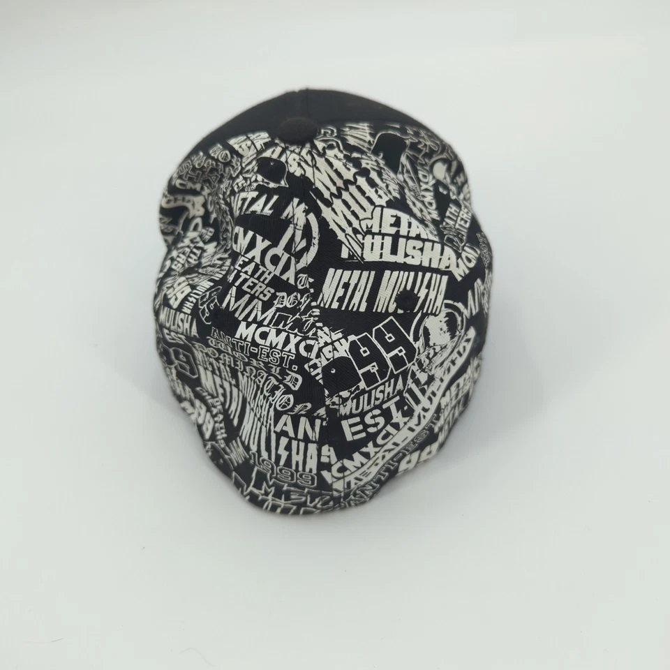 Boné chapéu mulisha vintage metal masculino S/M flexível caveira metal FMX motociclista cyber gótico Y2K - Imagem 4 de 4