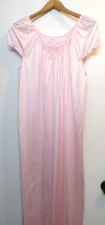 Vintage Lorraine Nightgown Womens Medium Pink Light Antron III Nylon Lace Accent