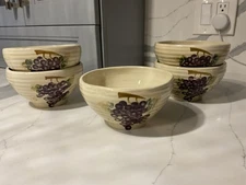 Linens N Things Chianti Hand Painted Set of 5 Coupe Cereal Bowls