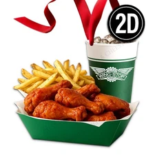 Wingstop Wings Acrylic Christmas Ornament Chicken Wing Takeout Food Gift 078