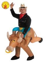 Bull Rider Inflatable Costume - Mens-Standard - Rubies