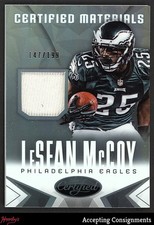 2014 Certified Mirror Materials LeSean McCoy GAME-USED JERSEY EAGLES 147/199