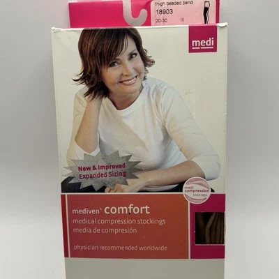 Mediven Comfort Pantyhose Medical Surgical Compression Hosiery 20-30 mm Natural - Image 1 of 4