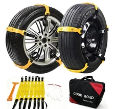 10PCS Anti Slip Tire Chains Snow Chain for Car Pickup Truck SUV ATV 165mm-295mm