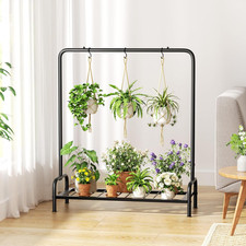 Plant Stand Outdoor Tall 40 Plant Shelf for Patio Metal Plant Rack Flower Pot