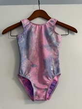 Gymnastics Practice Leotard Size Child Small Sparkly Pink And Purple Destira
