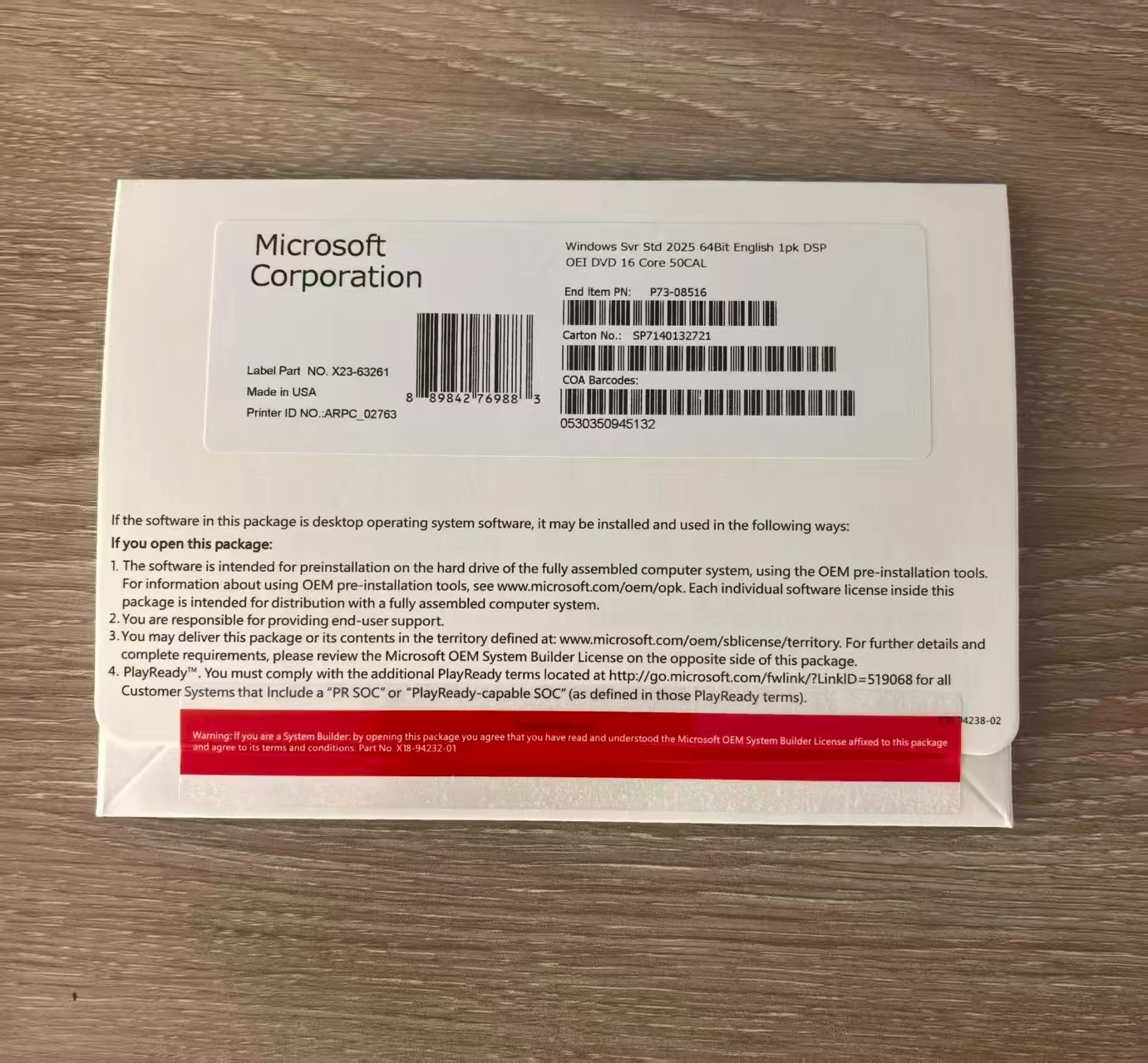Win Server 2025，2022，2019 Standard x64 bit- 16 Core 50 CAL [Brand New] ..