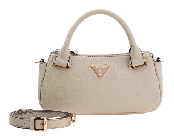 Guess Evie Mini Satchel Handtasche UmhäNgetasche Tasche Light Taupe Creme Neu-image
