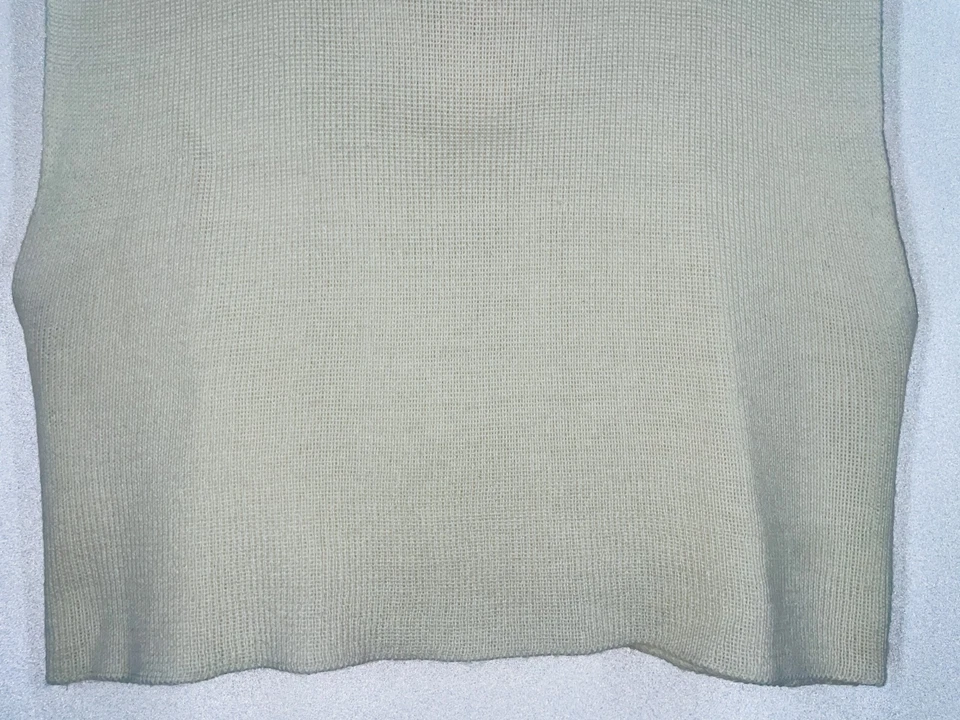 Bechamel кремовый женщин маленький верхний черепаха шеи молнии свитер жилет винтажный очень короткий - Изображение 4 из 4