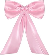 Large Satin Big Pink Bow Birthday Party Decorations Giant Wall Bow for Girl Wome
