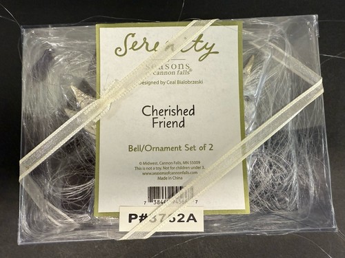 Serenity by Seasons Of Cannon Falls Cherished Friend Glocke/Ornament - 2er Set - Bild 2 von 2