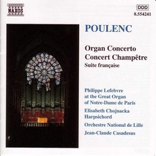 Image of POULENC ORGAN CONCERTO CONCERT CHAMPETRE SUITE FRANCAISE CD NEW SEALED