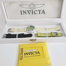 Invicta Ceramics Tritnite Watch 11296 3 Color Straps & Box New Needs  Battery 