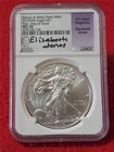 2019 (W) Silver Eagle Dollar ASE NGC MS 70 WEST POINT ELIZABETH JONES FDI #T2894