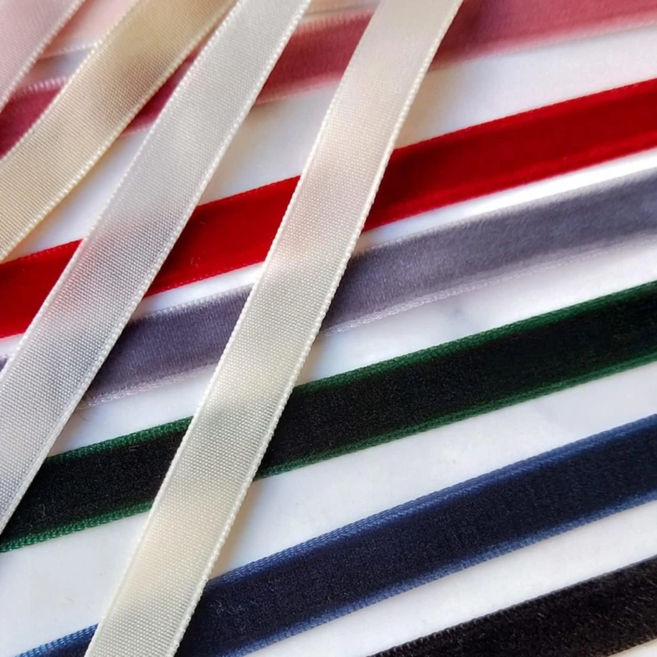 50 Yards Vintage Burgundy Velvet Ribbon 3/8 Inch Wide with Spool for Wedding - Image 4 of 4