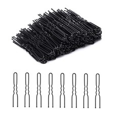 Cehony U Shaped Hair Pins for Women, 200 Count Hair Pins for Buns Black