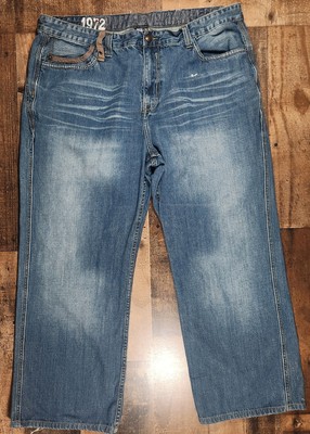 Vintage Ecko Baggy Jeans Men 40x28 Blue Denim Y2K 2000 Skater Embroidered Skater