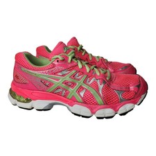 Scarpe ASICS Gel Nimbus 16 donna 8 uomo 6,5 rosa verde lime corsa atletica 