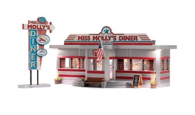 Woodland Scenics BR4956  Built-&-Ready - Assembled -- Miss Molly's Diner N Scale