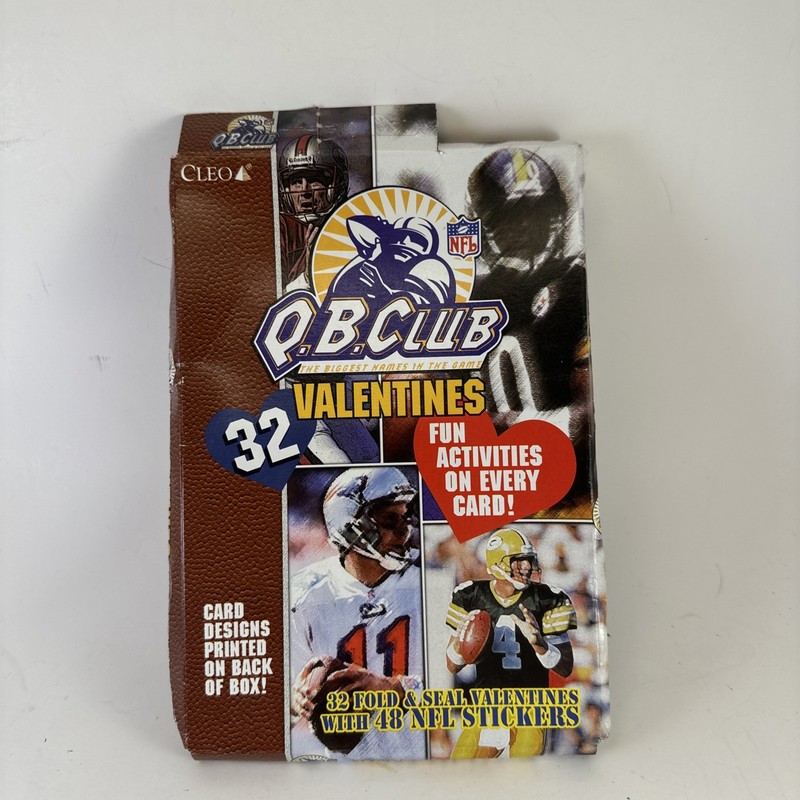 NFL Quarterback Club Valentines 32 Count Vintage 1990s Cleo Favre Marino NEW