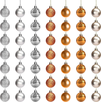 49 Stk Christbaumkugeln - 3Cm Weihnachtskugeln Christbaumschmuck Kugeln Silber G