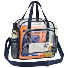 Clear Bag for Stadium Events 12x6x12, Transparent Tote Bag for Concert Work B...