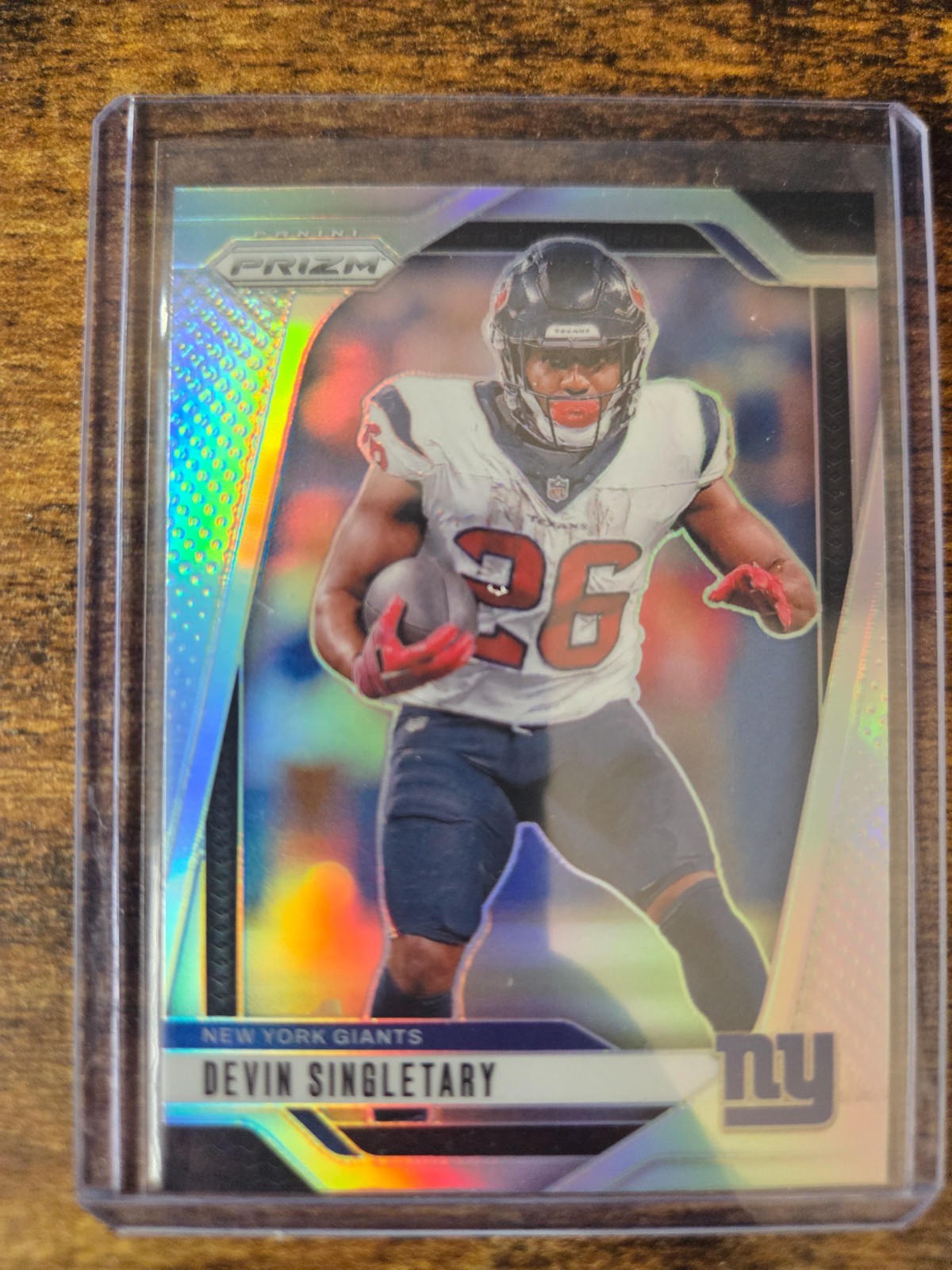 2024 Panini Prizm Devin Singletary Silver Holo Prizm #213 New York Giants