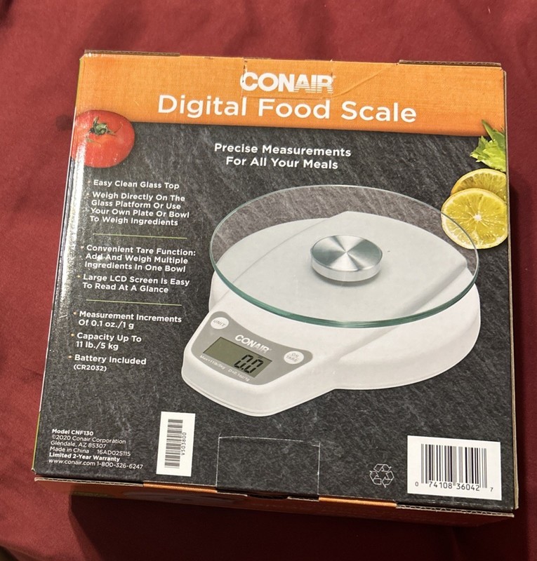 Conair Digital Food Scale Model CNF130 NIB Battery Included