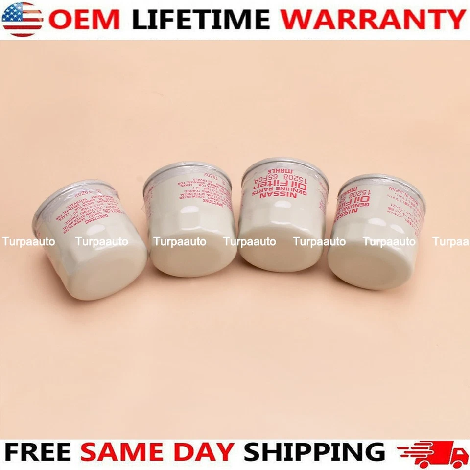Genuine OEM 4 Pack 15208-65F00 15208-65F0A Engine Oil Filter for Nissan Infiniti - Image 4 of 4