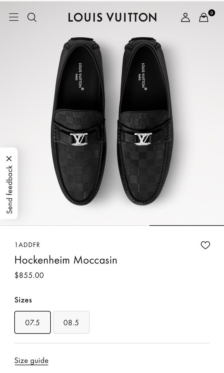 Louis Vuitton Mocassin Hockenheim Damier Black Mens NEW Size  display picture 1