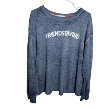 C&C California T-Shirt Women's Large Blue Burnout Friendsgiving Casual Top