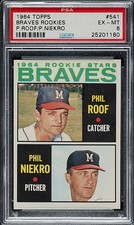 1964 Topps #541 Phil Niekro RC PSA EX-MT 6 Braves NM/MT corners VSCARDS