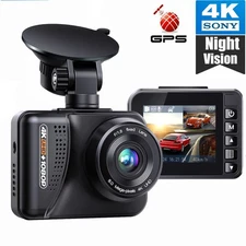 Campark Dash Cam 4K Front and Rear Dual Dash Camera GPS for Car Driving Recorder