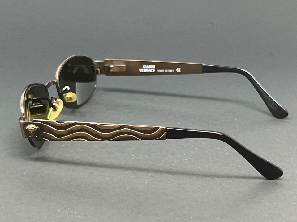 Vintage Gianni Versace Sunglasses X36-53M Brown Unisex Sunglasses Medusa Metal - Image 3 of 4