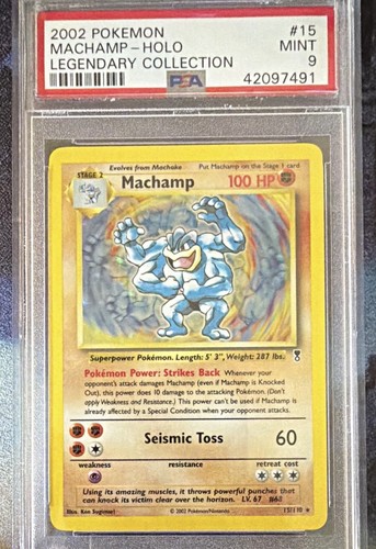 Machamp graded PSA 9 for sale on eBay