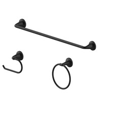 Constructor 3-Piece Bath Hardware Set with 24 In. Towel Bar, Towel Ring, and TP